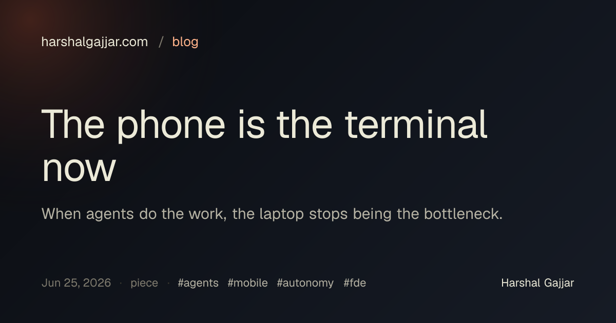 The phone is the terminal now
