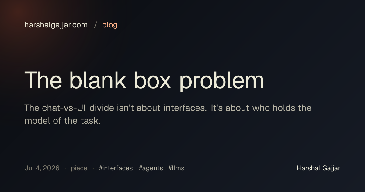 The blank box problem